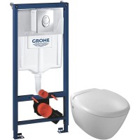 Комплект подвесной унитаз Jacob Delafon Presquile E4440-00 + система инсталляции Grohe 38721001