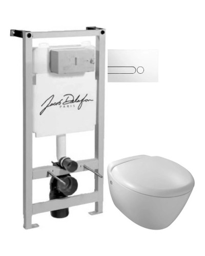 Комплект подвесной унитаз Jacob Delafon Presquile E4440-00 + система инсталляции Jacob Delafon  E5504-NF +E4326-00