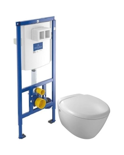 Комплект подвесной унитаз Jacob Delafon Presquile E4440-00 + система инсталляции Villeroy & Boch 92246100
