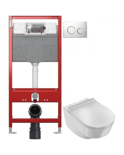 Комплект подвесной унитаз Jacob Delafon Odeon Rive Gauche EDR102-00 + E24889-00 + система инсталляции Tece 9300302 + 9240921