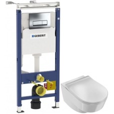 Комплект подвесной унитаз Jacob Delafon Odeon Rive Gauche EDR102-00 + E24889-00 + система инсталляции Geberit 458.125.21.1