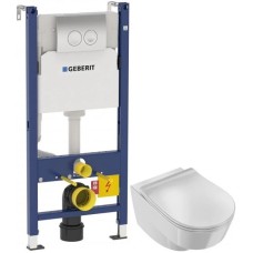 Комплект подвесной унитаз Jacob Delafon Odeon Rive Gauche EDR102-00 + E24889-00 + система инсталляции Geberit 458.124.21.1