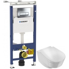 Комплект подвесной унитаз Jacob Delafon Odeon Rive Gauche EDR102-00 + E24888-00 + система инсталляции Geberit 458.125.21.1