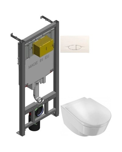 Комплект подвесной унитаз Jacob Delafon Odeon Rive Gauche EDR102-00 + E24888-00 + система инсталляции Jacob Delafon E29025-NF + E29026-01R