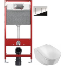Комплект подвесной унитаз Jacob Delafon Odeon Rive Gauche EDR102-00 + E24888-00 + система инсталляции TECE 9300302 + 9240401