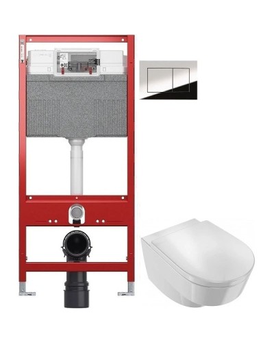 Комплект подвесной унитаз Jacob Delafon Odeon Rive Gauche EDR102-00 + E24888-00 + система инсталляции TECE 9300302 + 9240401