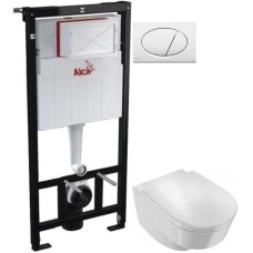 Комплект подвесной унитаз Jacob Delafon Odeon Rive Gauche EDR102-00 + E24888-00 + система инсталляции AlcaPlast AM101/11203:1RUSSETM70