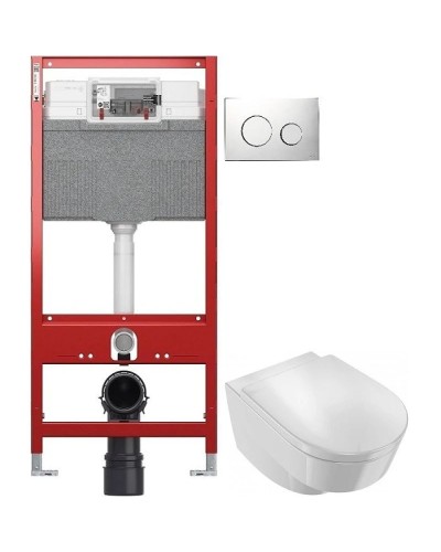 Комплект подвесной унитаз Jacob Delafon Odeon Rive Gauche EDR102-00 + E24888-00 + система инсталляции TECE 9300302 + 9240921