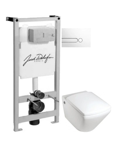 Комплект подвесной унитаз Jacob Delafon Escale E1306-00 + система инсталляции  Jacob Delafon E5504-NF + E4326-00