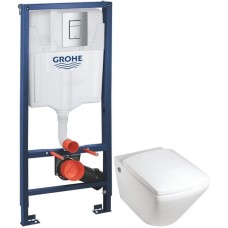 Комплект подвесной унитаз Jacob Delafon Escale E1306-00 + система инсталляции Grohe 38772001