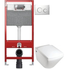 Комплект подвесной унитаз Jacob Delafon Escale E1306-00 + система инсталляции Tece 9300302 + 9240921