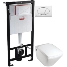 Комплект подвесной унитаз Jacob Delafon Escale E1306-00 + система инсталляции AlcaPlast AM101/11203:1RUSSETM70