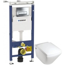 Комплект подвесной унитаз Jacob Delafon Escale E1306-00 + система инсталляции Geberit 458.125.21.1