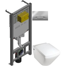 Комплект подвесной унитаз Jacob Delafon Escale E1306-00 + система инсталляции Jacob Delafon E29025-NF + E29027-CP