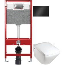 Комплект подвесной унитаз Jacob Delafon Escale E1306-00 + система инсталляции Tece 9300302 + 9240407