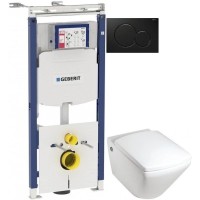 Комплект подвесной унитаз Jacob Delafon Escale E1306-00 + система инсталляции Geberit 111.362.00.5 + 115.770.DW.5