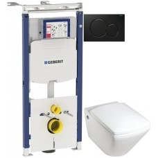 Комплект подвесной унитаз Jacob Delafon Escale E1306-00 + система инсталляции Geberit 111.362.00.5 + 115.770.DW.5