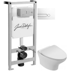 Комплект подвесной унитаз Jacob Delafon Nouvelle Vague EDJ102-00 + E20069-00 + система инсталляции Jacob Delafon E5504-NF + E4326-00