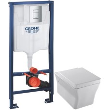 Комплект подвесной унитаз Jacob Delafon Reve E4811-00 + система инсталляции Grohe 38772001