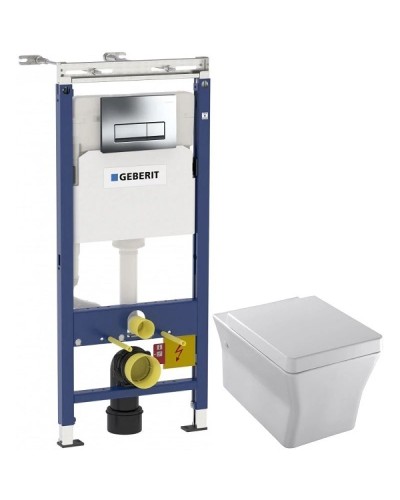 Комплект подвесной унитаз Jacob Delafon Reve E4811-00 + система инсталляции Geberit 458.125.21.1