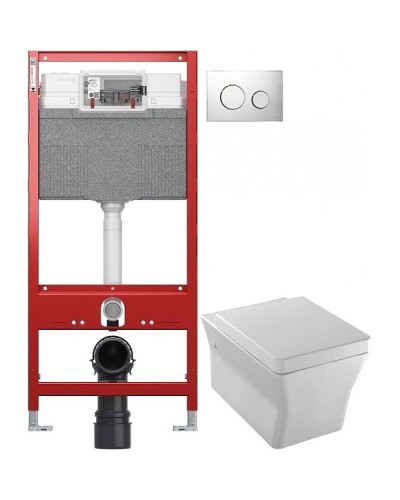 Комплект подвесной унитаз Jacob Delafon Reve E4811-00 + система инсталляции Tece 9300302 + 9240921 SETE481100/14