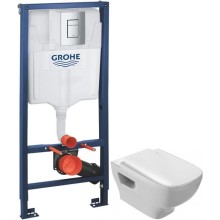 Комплект подвесной унитаз Jacob Delafon Struktura EDE102-00 + E70024-00 + система инсталляции Grohe 38772001