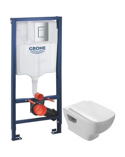 Комплект подвесной унитаз Jacob Delafon Struktura EDE102-00 + E70024-00 + система инсталляции Grohe 38772001