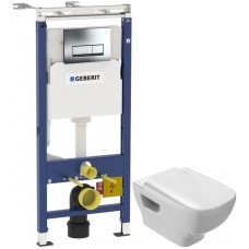 Комплект подвесной унитаз Jacob Delafon Struktura EDE102-00 + E70024-00 + система инсталляции Geberit 458.125.21.1