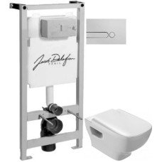Комплект подвесной унитаз Jacob Delafon Struktura EDE102-00 + E70024-00 + система инсталляции Jacob Delafon E5504-NF + E4326-CP