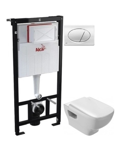 Комплект подвесной унитаз Jacob Delafon Struktura EDE102-00 + E70024-00 + система инсталляции AlcaPlast AM101/11203:1RUSSETM71