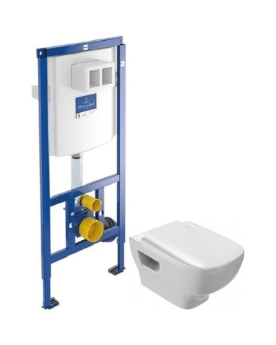 Комплект подвесной унитаз Jacob Delafon Struktura EDE102-00 + E70024-00 + система инсталляции Villeroy & Boch 92246100