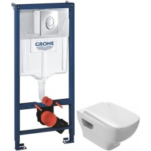 Комплект подвесной унитаз Jacob Delafon Struktura EDE102-00 + E4270-00 + система инсталляции Grohe 38721001