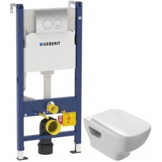 Комплект подвесной унитаз Jacob Delafon Struktura EDE102-00 + E4270-00 + система инсталляции Geberit 458.124.21.1