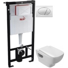 Комплект подвесной унитаз Jacob Delafon Struktura EDE102-00 + E4270-00 + система инсталляции AlcaPlast AM101/11203:1RUSSETM71