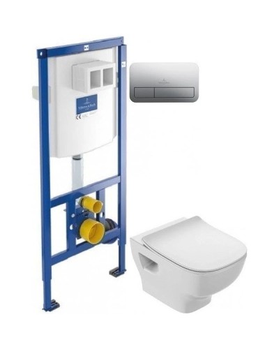 Комплект подвесной унитаз Jacob Delafon Struktura EDE102-00 + E70025-00 + система инсталляции Villeroy & Boch 92246100 + 92249061