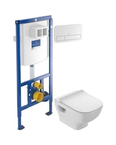 Комплект подвесной унитаз Jacob Delafon Struktura EDE102-00 + E70025-00 + система инсталляции Villeroy & Boch 92246100 + 92249068