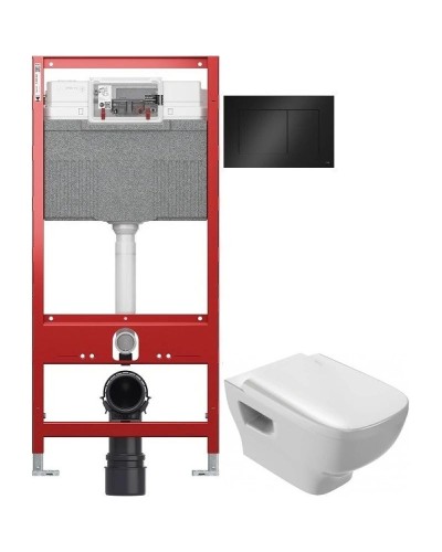 Комплект подвесной унитаз Jacob Delafon Struktura EDE102-00 + E70024-00 + система инсталляции Tece 9300302 + 9240407