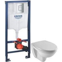 Комплект подвесной унитаз Jacob Delafon Patio EDV102-00 + E70021-00 + система инсталляции Grohe 38772001