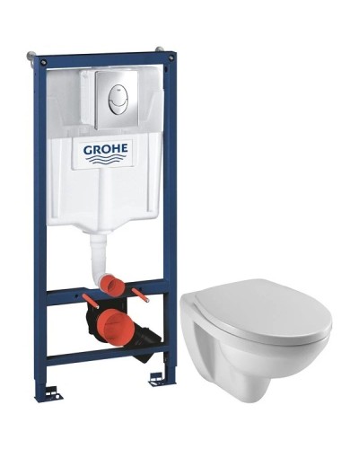 Комплект подвесной унитаз Jacob Delafon Patio EDV102-00 + E70021-00 + система инсталляции Grohe 38721001