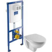 Комплект подвесной унитаз Jacob Delafon Patio EDV102-00 + E70021-00 + система инсталляции Villeroy & Boch 92246100