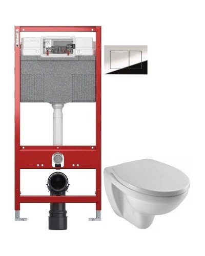 Комплект подвесной унитаз Jacob Delafon Patio EDV102-00 + E70021-00 + система инсталляции TECE 9300302 + 9240401