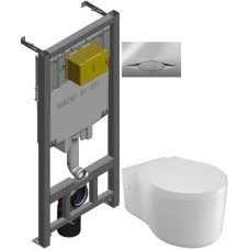 Комплект подвесной унитаз Jacob Delafon Viragio E4773-00 + система инсталляции Jacob Delafon E29025-NF + E29027-CP