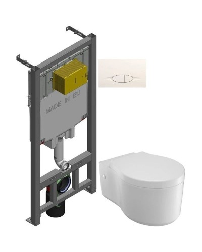 Комплект подвесной унитаз Jacob Delafon Viragio E4773-00 + система инсталляции Jacob Delafon E29025-NF + E29026-01R