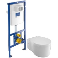 Комплект подвесной унитаз Jacob Delafon Viragio E4773-00 + система инсталляции Villeroy & Boch 92246100