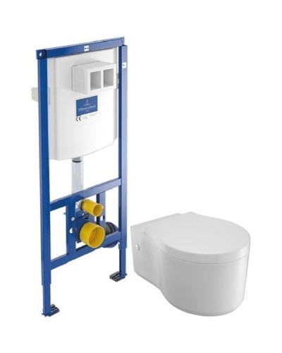 Комплект подвесной унитаз Jacob Delafon Viragio E4773-00 + система инсталляции Villeroy & Boch 92246100
