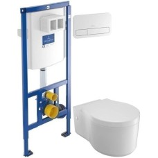 Комплект подвесной унитаз Jacob Delafon Viragio E4773-00 + система инсталляции Villeroy & Boch 92246100 + 92249068