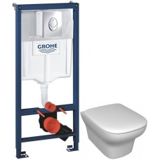 Комплект подвесной унитаз Jacob Delafon Vox EDM102-00 + E20142-00 + система инсталляции Grohe 38721001