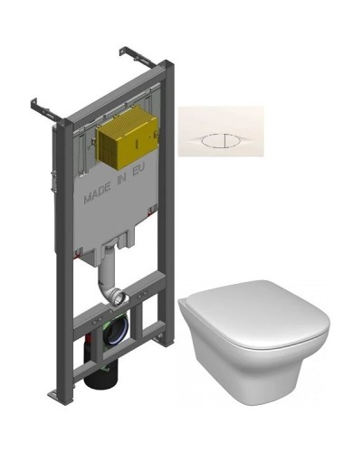 Комплект подвесной унитаз Jacob Delafon Vox EDM102-00 + E20142-00 + система инсталляции Jacob Delafon E29025-NF + E29026-01R