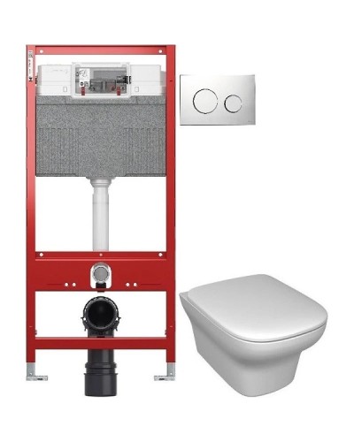 Комплект подвесной унитаз Jacob Delafon Vox EDM102-00 + E20142-00 + система инсталляции TECE 9300302 + 9240921