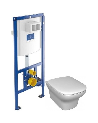 Комплект подвесной унитаз Jacob Delafon Vox EDM102-00 + E20142-00 + система инсталляции Villeroy & Boch 92246100